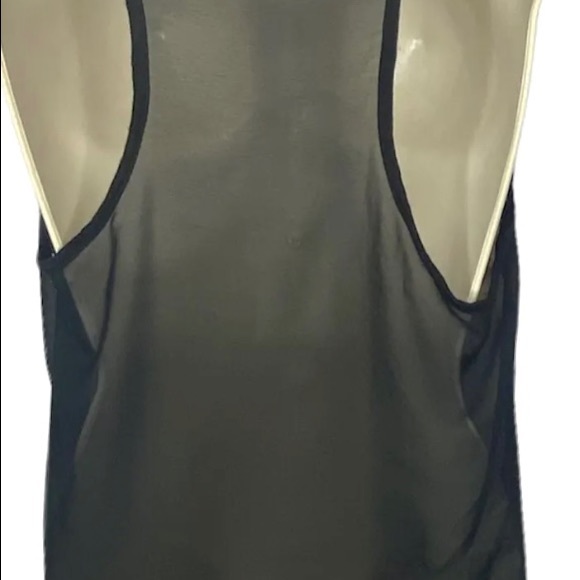 Blush Juniors Skull Graphics Tank Top M Tan Black Sheer Back Knit Sleeveless - Picture 8 of 10